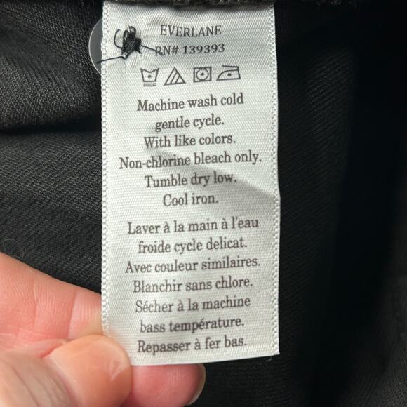 Everlane The Organic Kick Flare High Rise Ankle Pant Black Women 2 NWT - Picture 11 of 13